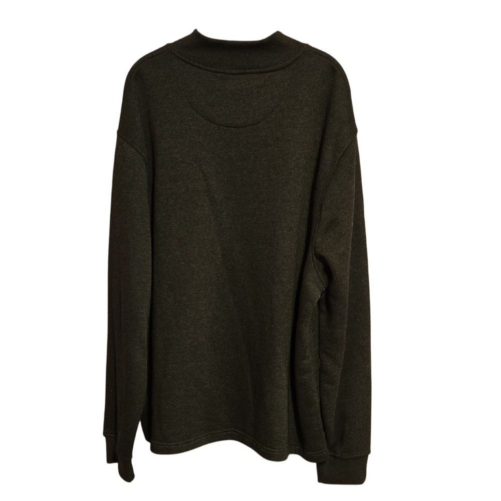 George Mens 2XL Dark Gray Quarter Zip Pullover Sweatshirt Long Sleeve - Picture 3 of 4